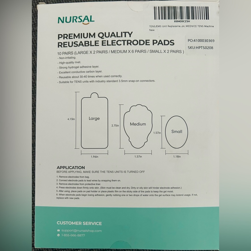 Premium Quality Reusable Electrode Pads - White